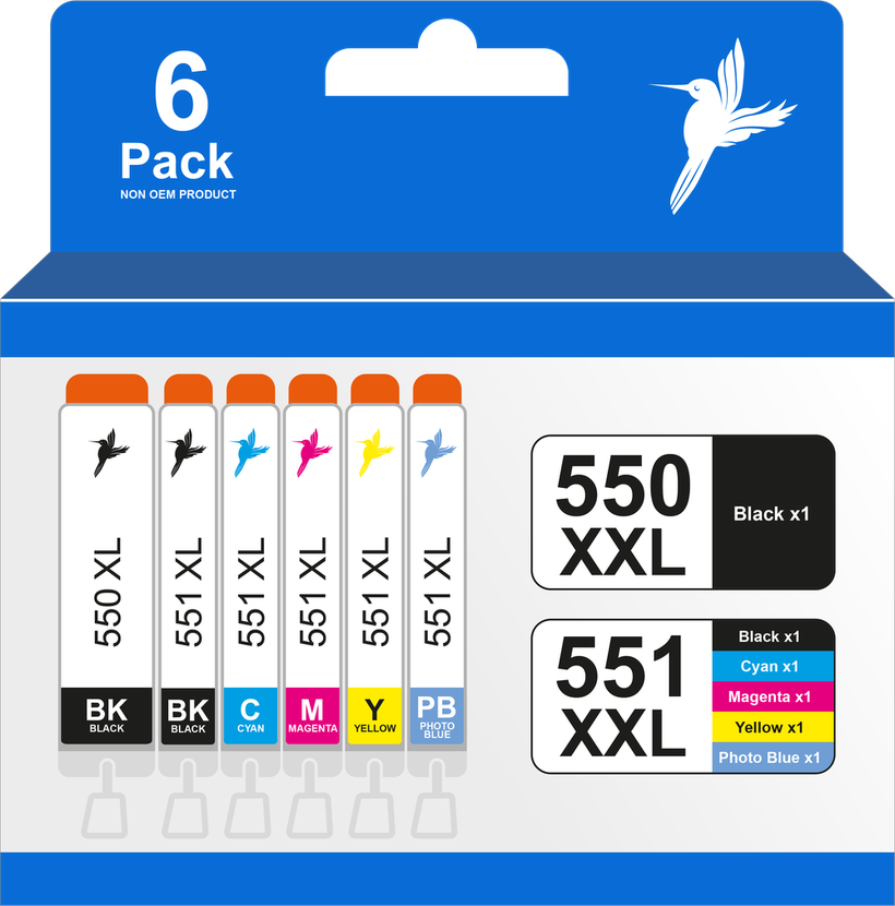 realprint PGI-550 / CLI-551 6er-Multipack